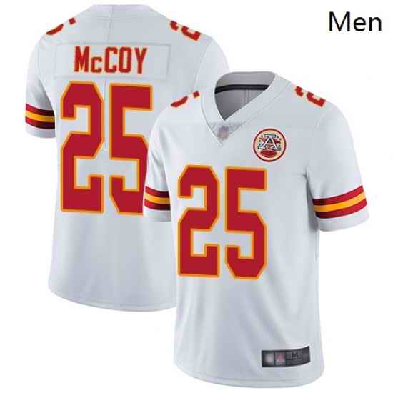 Chiefs 25 LeSean McCoy White Men Stitched Football Vapor Untouchable Limited Jersey